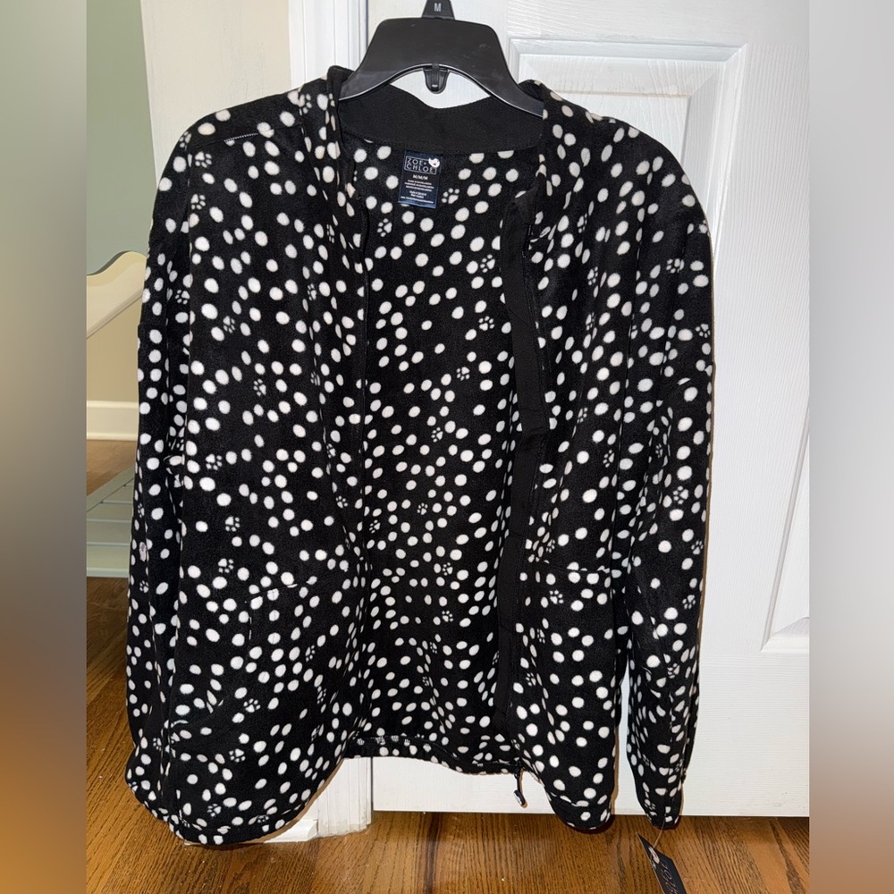 Zoe + Chloe fleece scrub jacket